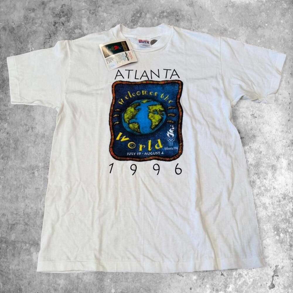Vintage Hanes Beefy-T 1996 Atlanta Olympics Graphic T-Shirt